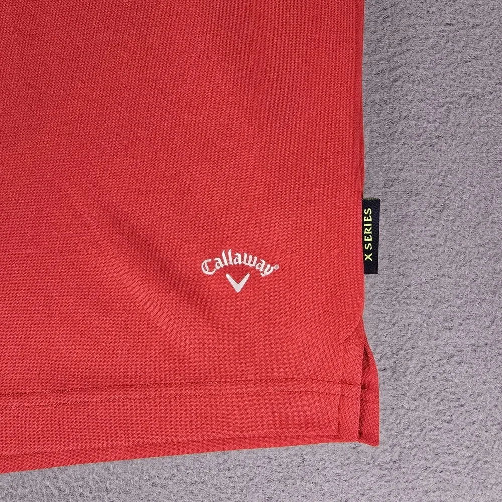 Callaway Golf‎ Shirt X Series Polo Red Mens Medium Stretch Performance Bomb - Picture 3 of 10